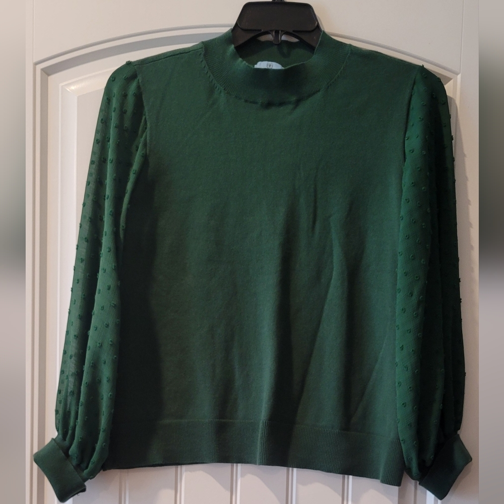 alpine green pullover blouse